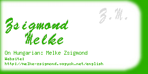 zsigmond melke business card